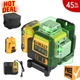 DEWALT DW089LG 12 Line 3x360&deg; Green Laser Level Self Leveling 12V Kit