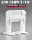 1/16" T-Lock 250 Clips - Perfect Level Master  - Tile Leveling System spacers