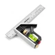Arrow Combination Square Combo Square with Stainless Steel Ruler, Zinc 6-Inch