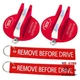 DEDC Universal Pinch Weld Jack Pad 2 Pcs Red 2 Pcs with 2 Reminder Streamers