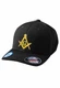Gold Square & Compass Embroidered Masonic Adult Cool & Large-X-Large, Black