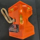 Johnson 175-O Post and Pipe Level, 3-1/4 in L, 3-Vial, Nonmagnetic, Plastic, Ora