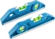 WBE 2-Piece Torpedo Level Set, 9 Inch Magnetic Level, with 0&deg;/90&deg; Bubbles, Large