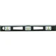 Johnson 3824 I-Beam Level, 24 in L, 3-Vial, Magnetic, Aluminum, Black
