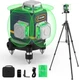 CIGMAN 3D Laser Level with Tripod,Remote Control,Compact Design,4000mAh Green 